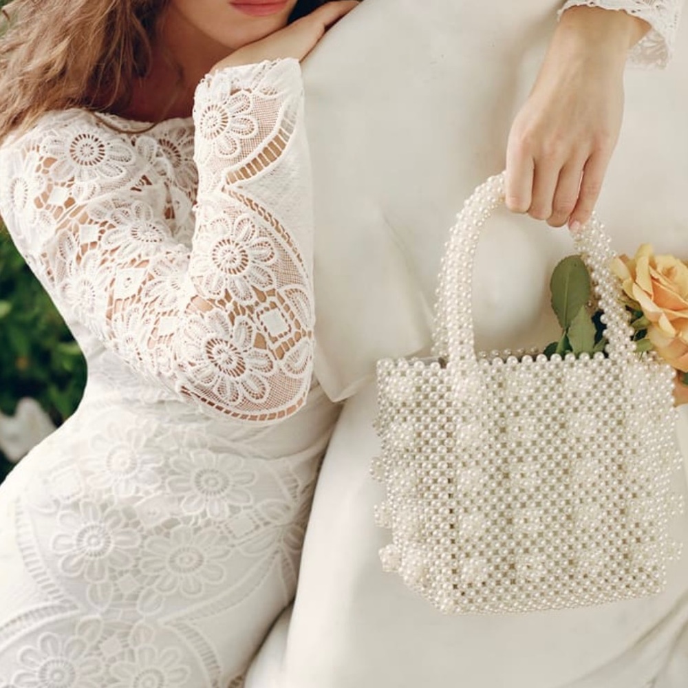 Lulus Pearl Clutch